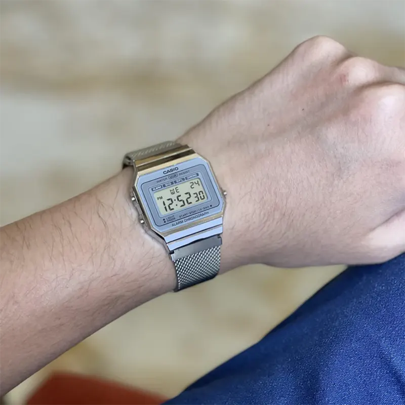 Casio Vintage Japan Quartz Super Slim Digital Watch- A700WM-7ADF